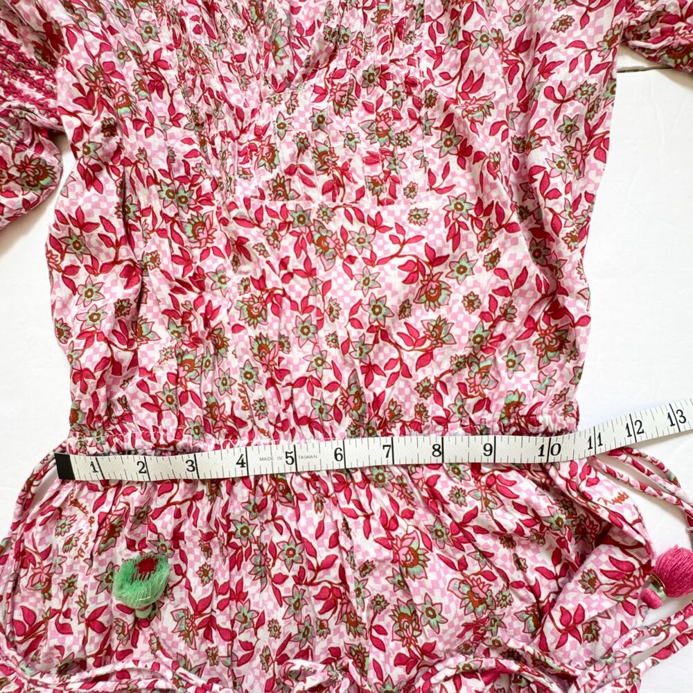 Poupette St Barth Floral Tassel Tiered Mini Dress – Size S - Picture 12 of 13